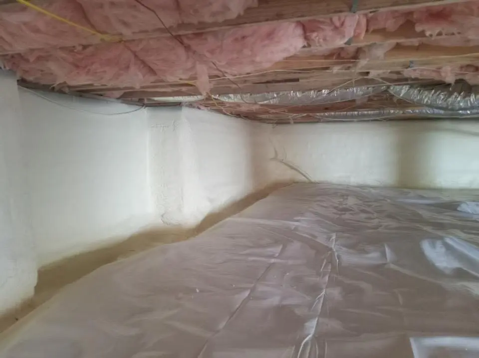 Crawl space encapsulation with closed-cell spray foam for Spray Foam Roofing Repair in Independence